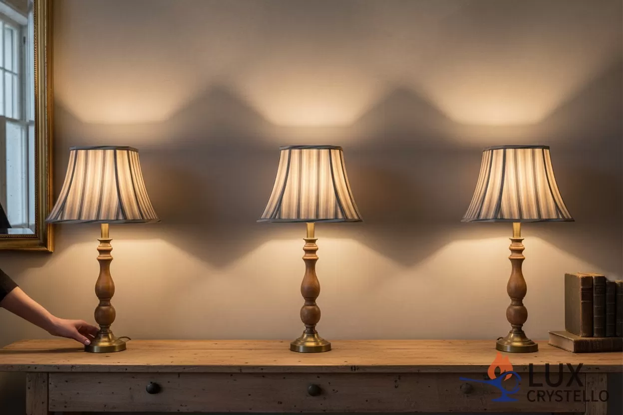 striped square bell lampshade