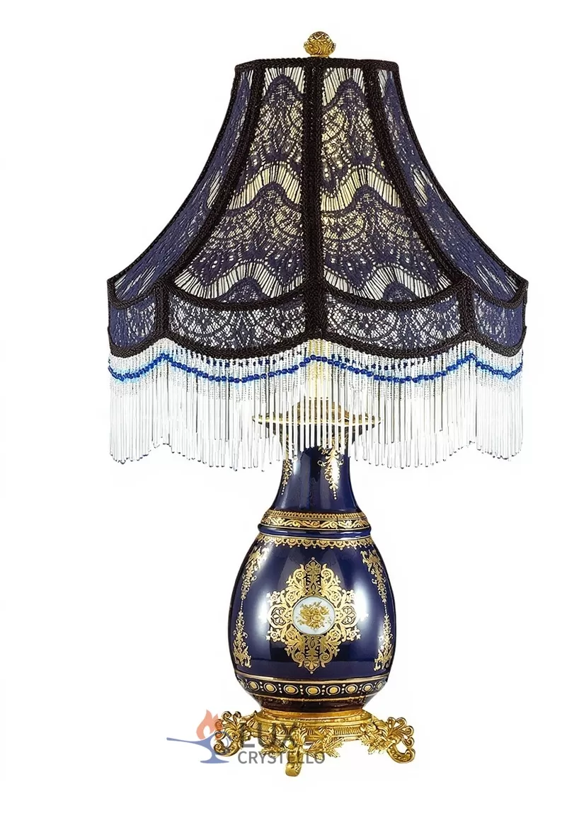 blue lampshades french country table lamp.jpg