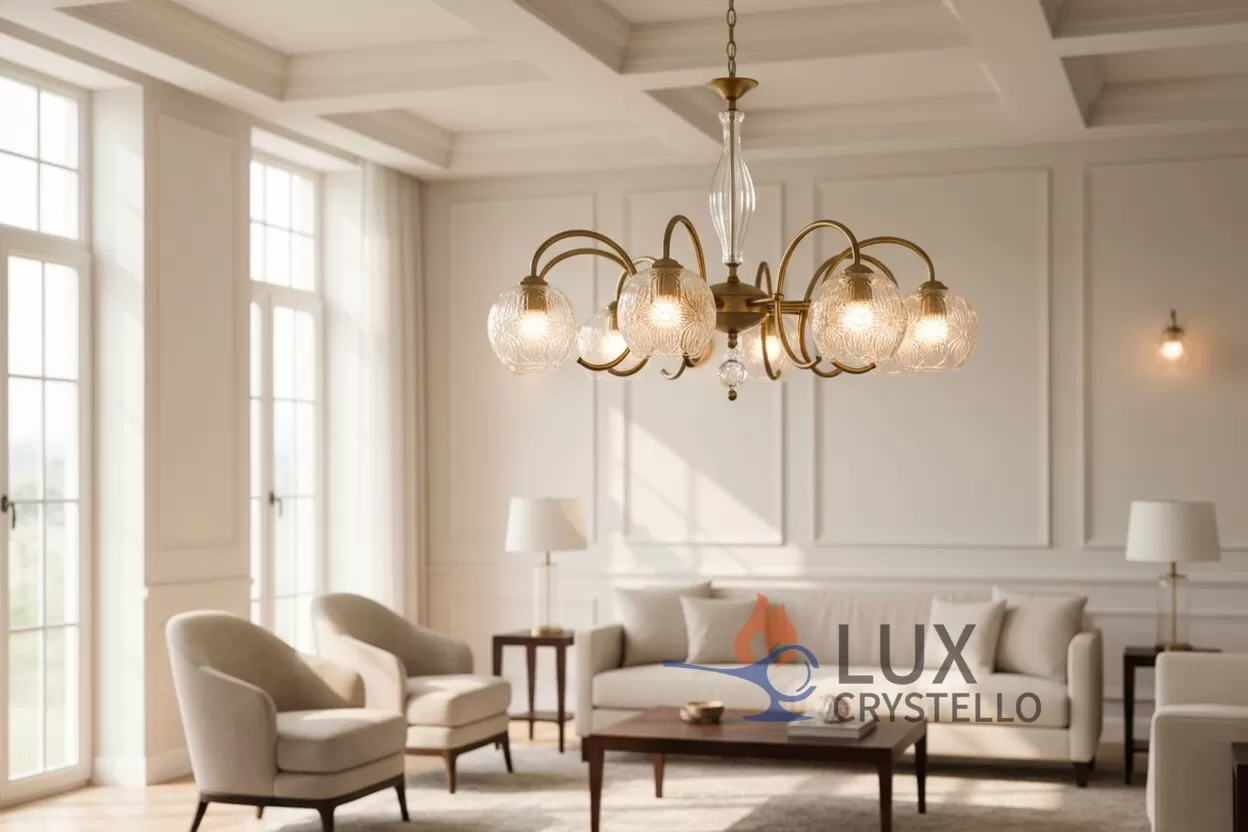 ornate glass chandeliers